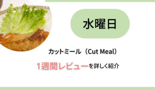 ヨシケイ【 カットミールレビュー】水曜日：さけの和風ステーキ×豆腐と野菜の香り汁
